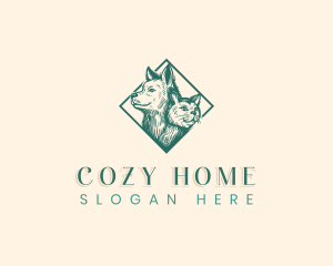 Domesticated - Dog Cat Pet Veterinary logo design