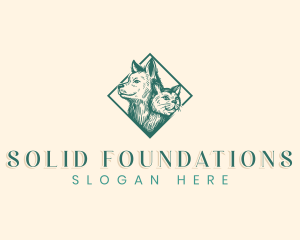 Hound - Dog Cat Pet Veterinary logo design