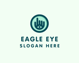 Hand Eye Point Click logo design