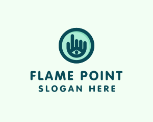 Hand Eye Point Click logo design