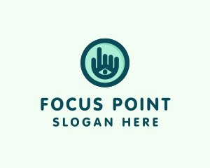 Hand Eye Point Click logo design