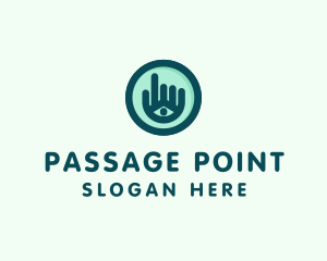 Hand Eye Point Click logo design