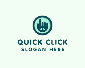 Click - Hand Eye Point Click logo design