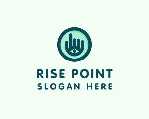 Hand Eye Point Click logo design