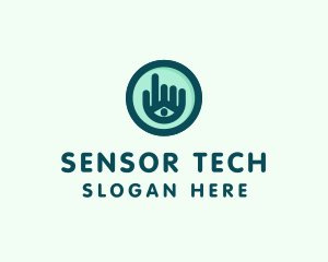 Sensor - Hand Eye Point Click logo design