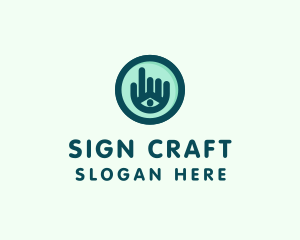 Hand Eye Point Click logo design