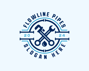 Pipes - Pipe Wrench Plumbing logo design