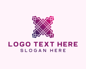Mosaic - Abstract Geometric Letter X logo design