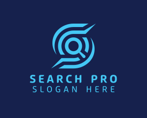 Tech Search Letter S  logo design