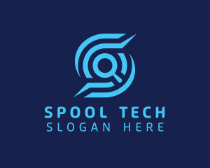 Tech Search Letter S  logo design