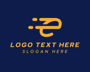 Transportation - Speed Delivery Letter E logo design