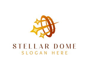 Planetarium - Celestial Shooting Star logo design