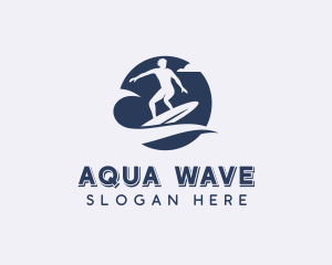 Surf Wave Surfer logo design