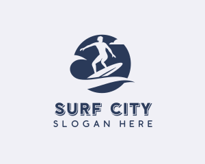 Surf Wave Surfer logo design