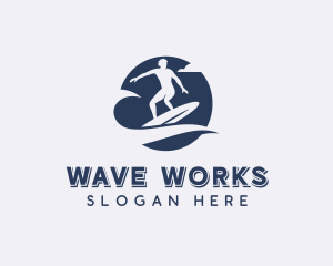 Surf Wave Surfer logo design