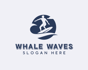 Surf Wave Surfer logo design