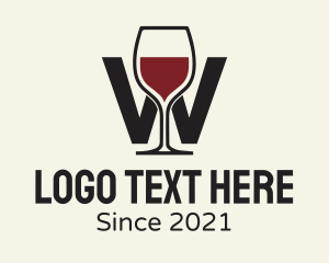 Letter W - Wine Letter W logo design
