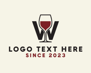 Winemaker - Wine Letter W logo design