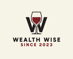 Drinking - Wine Letter W logo design