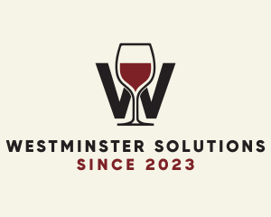 Wine Letter W logo design