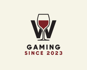 Red Wine - Wine Letter W logo design