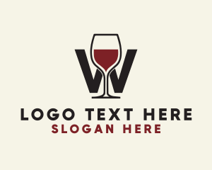 Wine Letter W Logo
