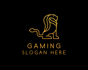Golden Wild Lion Logo