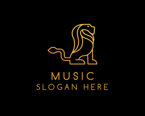 Agency - Golden Wild Lion logo design