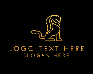 Expensive - Golden Wild Lion logo design
