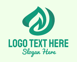 Herbal Medicine - Green Organic Leaf logo design