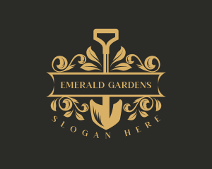 Shovel Planting Garden logo design