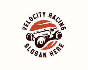 Vintage Racing Car logo design