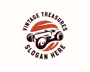 Vintage Racing Car logo design