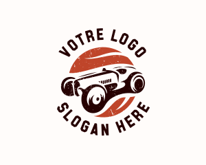 Transport - Vintage Racing Car logo design