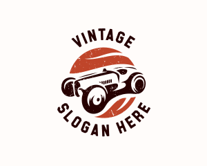 Vintage Racing Car logo design