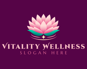 Wellness Lotus Flower logo design