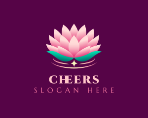 Sauna - Wellness Lotus Flower logo design