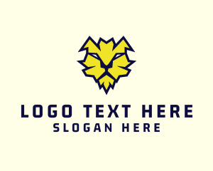 Aggressive - Lion Gaming Crest logo design