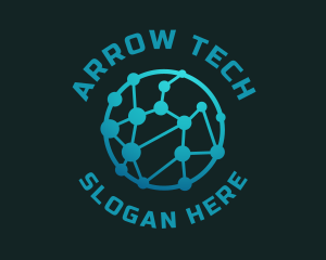 Gradient Tech Circuit logo design