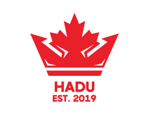 Expensive - Red Maple Leaf Canada Crown logo design