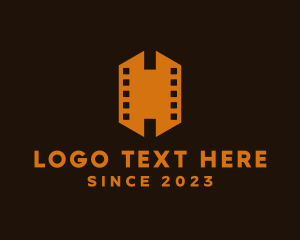 Videographer - Cinema Reel Letter H logo design