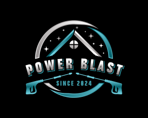 Power Washer Roofing logo design