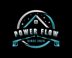 Power Washer Roofing logo design