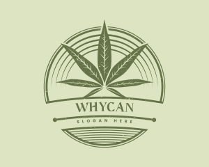 Marijuana Circle Badge Logo