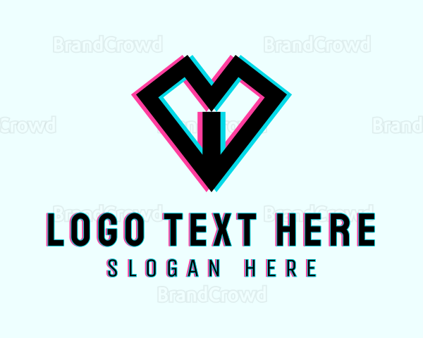 Digital Anaglyph Heart Logo