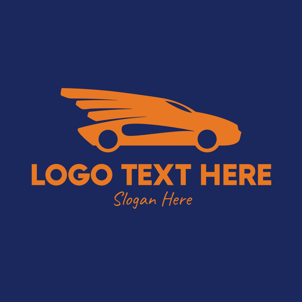 Orange Car Wings Logo | BrandCrowd Logo Maker