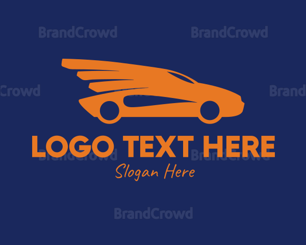 Orange Car Wings Logo