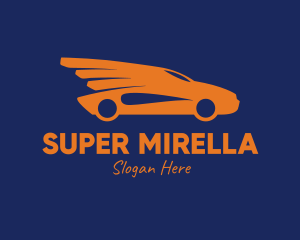 Orange Car Wings  Logo