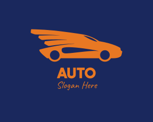 Shipping - Orange Car Wings logo design