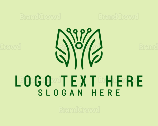 Minimalist Leaf Herbs Logo